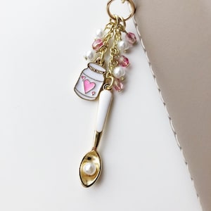 RETIRING*** Spoonful Spine Charm, Planner Charm, Planner Accessory, Travelers Notebook, Charm, BookmarkBag Charm