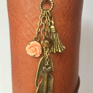 RETIRING***Artemis&#39; Heart Customizable Spine Charm, Planner Charm, Planner Accessory, Travelers Notebook, Charm, BookmarkBag Charm