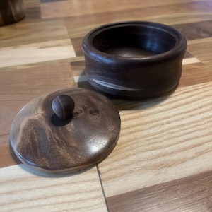Walnut lidded box