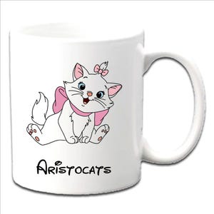 Personalisierte MARIE ~ Aristocats gedruckte Tassen ~ jede Name Altersnachricht