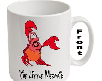 Personalised Sebastian ~ THE LITTLE MERMAID Printed Mugs ~ Any Name Age Message