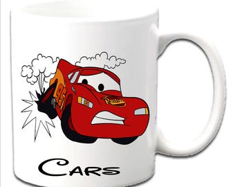 Personalised LIGHTNING MCQUEEN ~ CARS Printed Mugs ~ Any Name Age Message