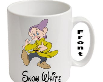 Tazas personalizadas DOPEY ~ Blancanieves y los siete enanitos ~ Cualquier nombre, edad y mensaje
