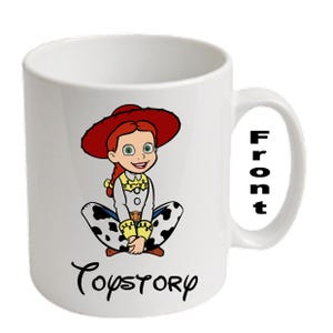 Gepersonaliseerde Jessie ~ TOY STORY-bedrukte mokken ~ Elke naam Leeftijdsrelatie, gelegenheid, enz.