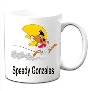 Personalised SPEEDY GONZALES ~ Looney Toons Printed Mug Any Name Age Relation Occasion etc