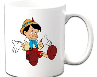 Personalised Printed "PINOCCHIO" Printed Mugs ~ Any Name Age Message