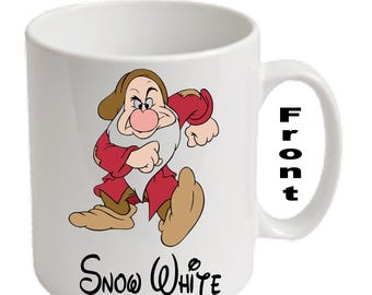 Tazas personalizadas GRUMPY ~ Blancanieves y los siete enanitos ~ Cualquier nombre, edad y mensaje