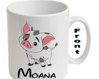 Personalised Pua ~ MOANA Printed Mugs  ~ Any Name Age Message