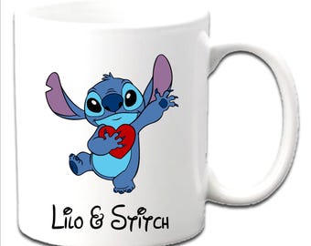 Personalised Stitch ~ LILO & STITCH Printed Mugs ~ Any Name Age Message