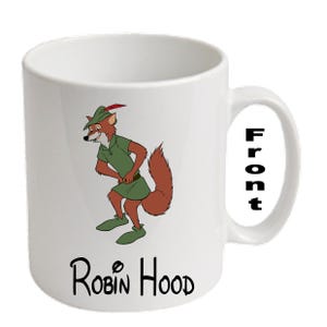 Gepersonaliseerde mokken met ROBIN HOOD-bedrukking ~ Elke naam, leeftijd, gelegenheid, enz.