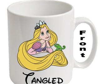 Personalised Rapunzel & Pascal ~ RAPUNZEL/TANGLED Printed Mugs ~ Any Name Age Message etc