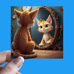 COPY-CAT,  Home Fridge Magnet, Cat Lover Gift, Animal Decor, Fun Kitchen Accessory