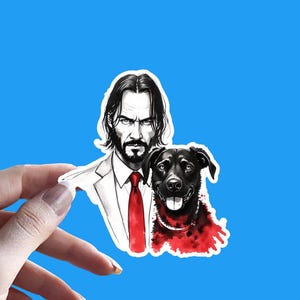 John Wick and his dog Decal, Unique Decor for Pet Lovers, Gift for Dog Owners,