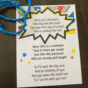 First Day of School Bracelets Back To School Bracelets Separation Anxiety Bracelets One Parent One Child image 1