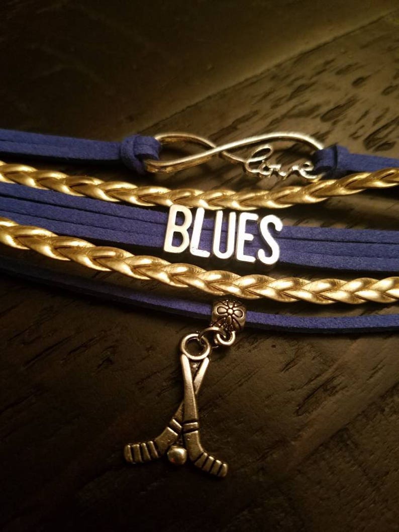 St. Louis Blues Hockey Infinity Bracelet LGB | Etsy
