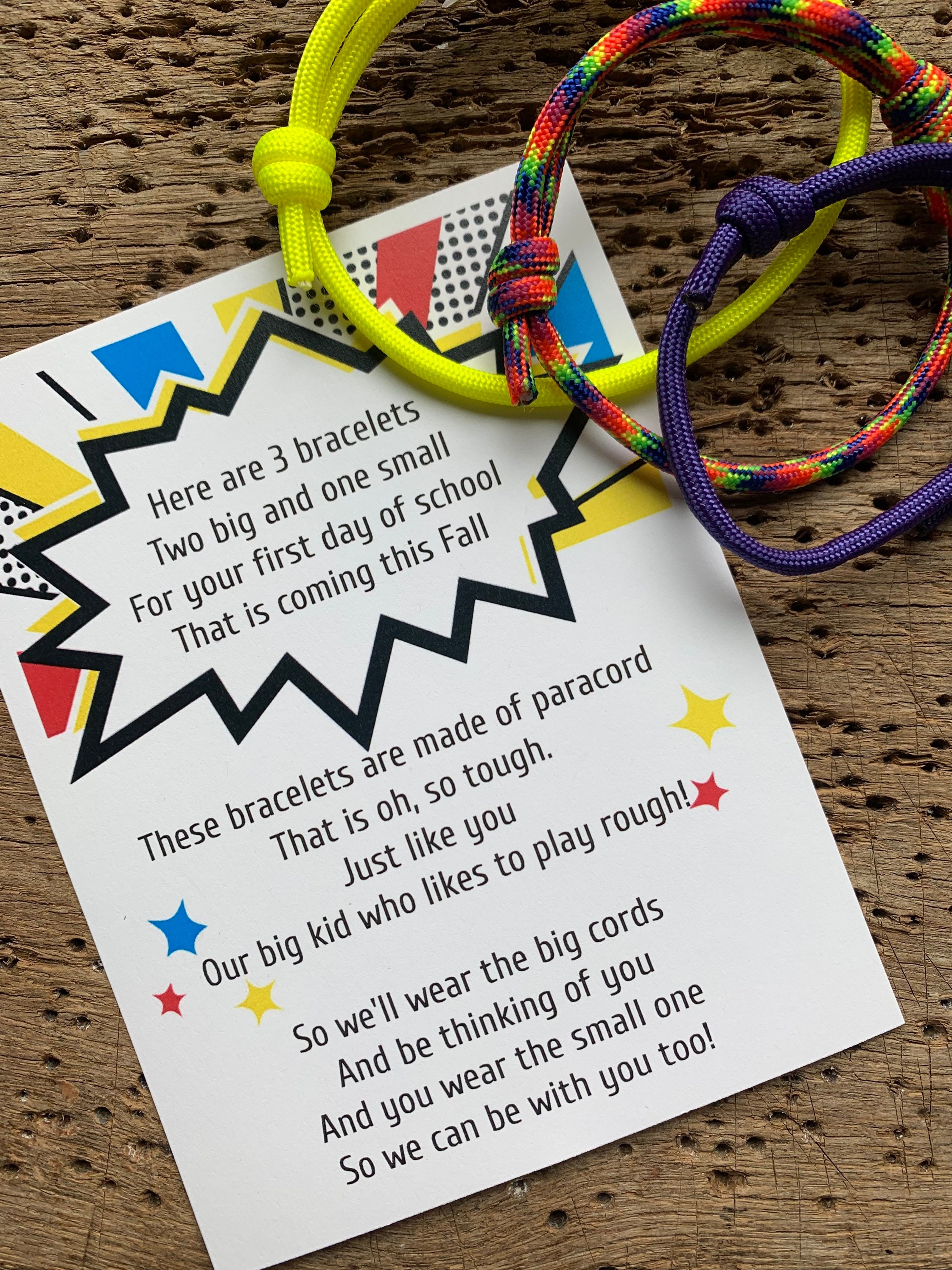 First Day of School Bracelets - Family Set of 3 Bracelets- Parents an…