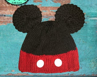 Mickey mouse knitted hat - Etsy France