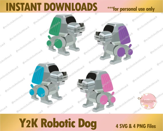 Y2K Robotic Dog Poochi SVG PNG Instant Download personal Use ONLY Etsy UK