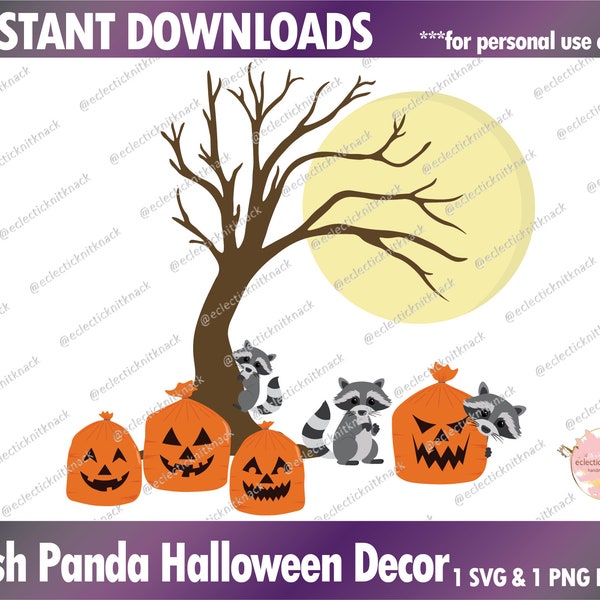 Trash Panda Halloween Décor | PNG & SVG | Instant Download ***Personal use ONLY***