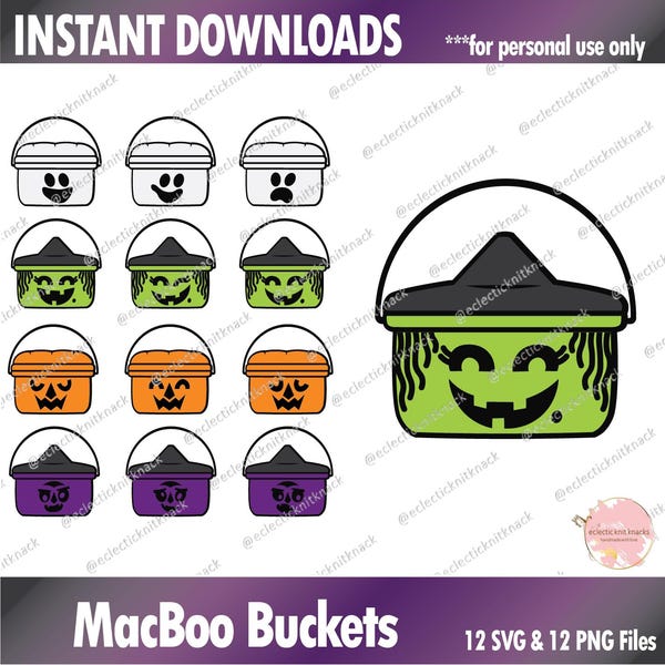 Cubos MacBoo / SVG PNG / Descarga instantánea ***Solo para uso personal***