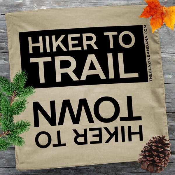 Hiker Bandana - Gold - For Thru Hiking AT (Appalachian Trail), PCT, CDT Lightweight Outdoor Hiker to Town Hiker to Trail Bandanna