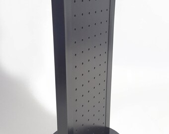 All Black 2-sided Revolving Pegboard Countertop Display, (19 x 8.5 Inches)