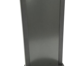 Metal All Black 2-sided Revolving Countertop Display for Magnets (19 x 8 1/2 Inches)