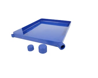Xanter Blue Plastic Funnel Tray (8 1/2 x 6 1/4 x 1/2 inches) Great for Crafting Projects