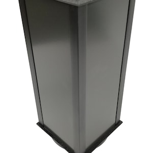 Metal All Black 4-sided Revolving Countertop Display for Magnets (19 x 8 1/2 Inches)