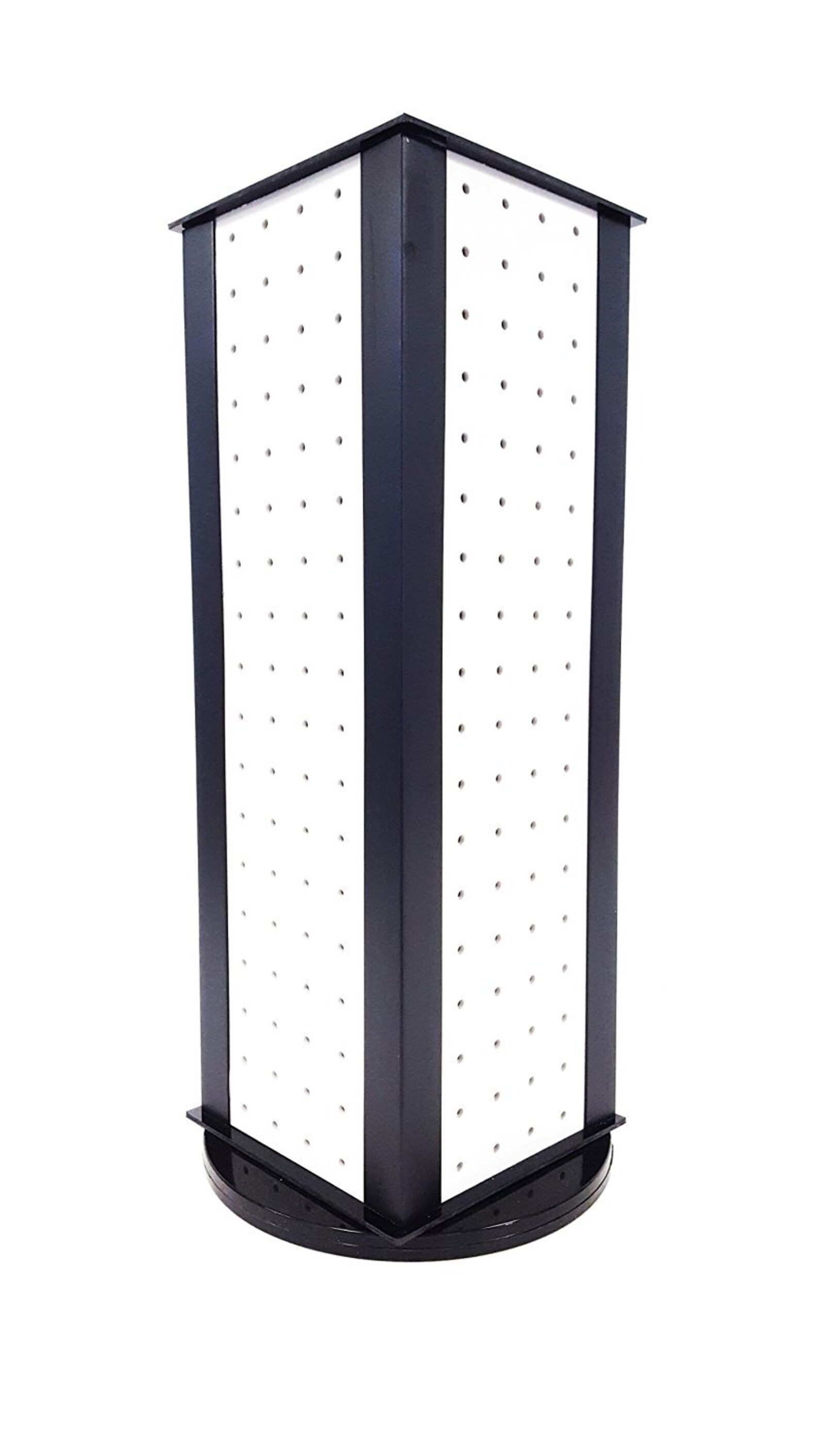 4sided Revolving Pegboard Countertop Display White and Black Etsy