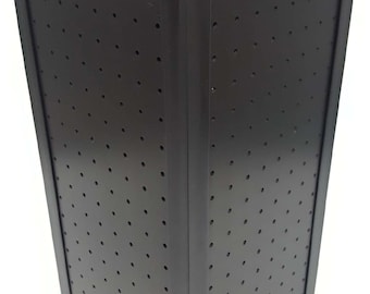 Black on Black 4-sided Revolving Pegboard Countertop Display (23 x 9 1/2 Inches)