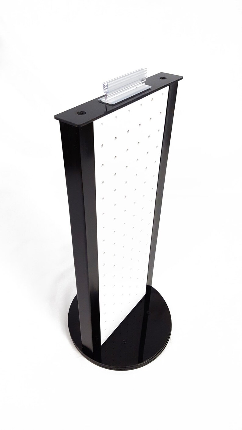 2sided Revolving Pegboard Countertop Display White and Black Etsy