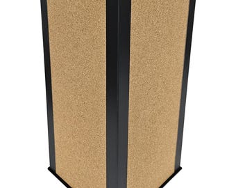 4-sided Revolving Cork Board Countertop Display, (17 1/2 x 8 1/2 Inches)