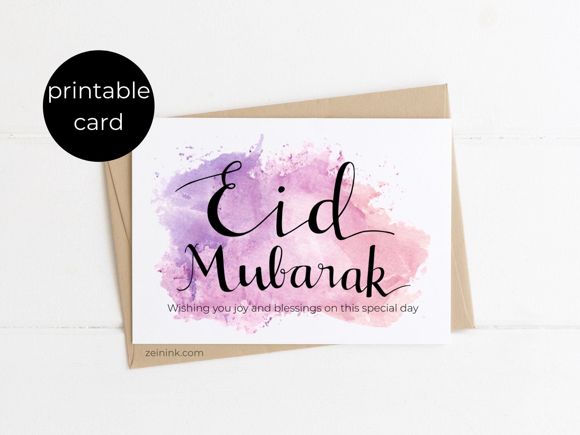 Printable Eid Mubarak Card Purple Watercolour English Happy - Etsy printable-eid-mubarak-card-purple-watercolour-english-happy-etsy