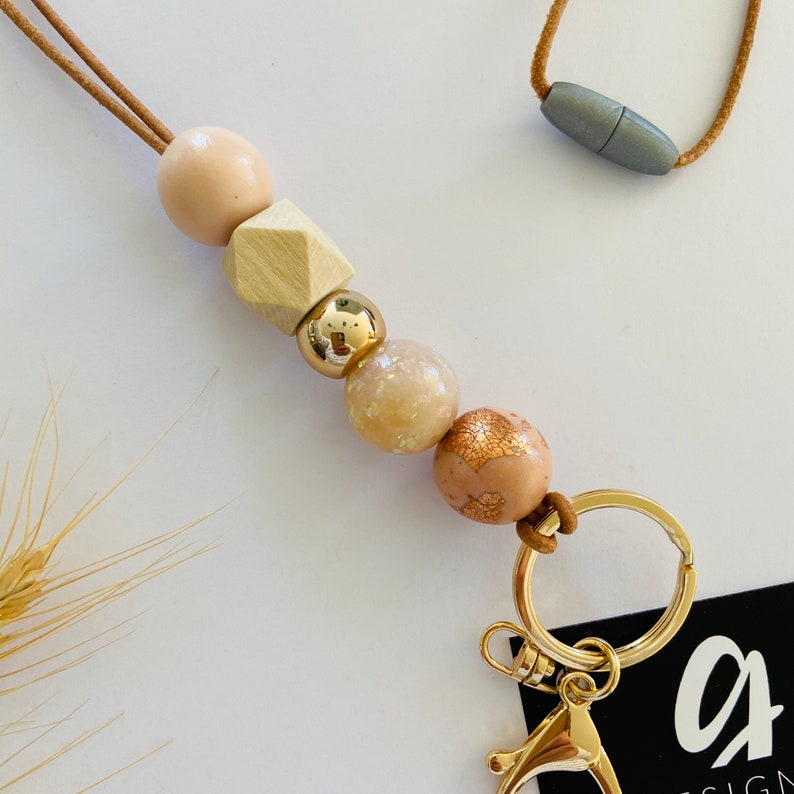 Handmade Clay Bead Lanyard 'BIANCA' Teacher Etsy