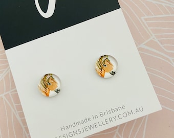 Pendientes de caballo - Cúpula de cristal - ''CABALLO / PONI' - Pendientes para niña - Idea de regalo - Idea de Navidad - Envío gratuito a Australia