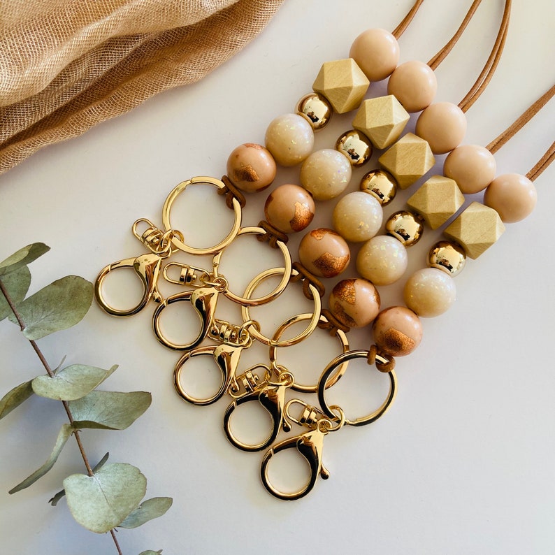 Handmade Clay Bead Lanyard 'BIANCA' Teacher Etsy