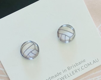 SPORT Kids Girls Stud Earrings - Birthday Christmas Gift idea - Basketball Netball Tennis Soccer Club Team Coach - Daughter Grand-daughter