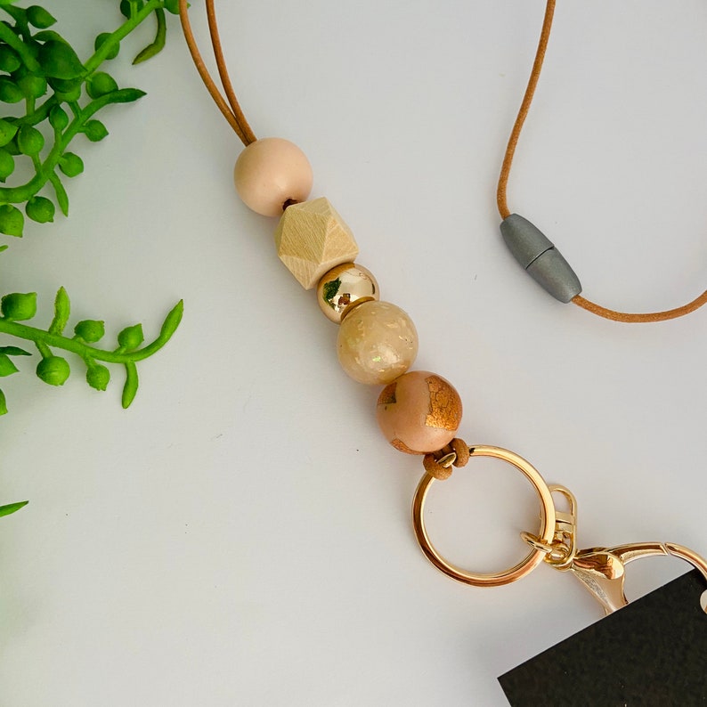 Handmade Clay Bead Lanyard 'BIANCA' Teacher Etsy