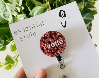 Pink - Retractable Badge Reel - Nurse Id Badge - Id Holder - Security Pass - Lanyard - Clipon Badge - Choose your own colour.
