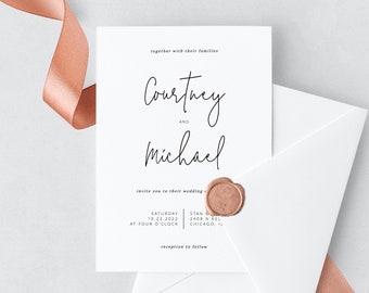 simple invitations etsy
