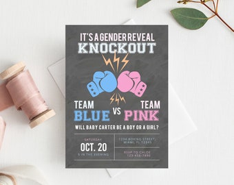 gender reveal boxing etsy