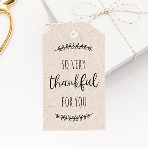 Printable Thanksgiving Favor Tag Template, Friendsgiving Favor Tag, Thanksgiving Gift Tag, Thankful For You Label, Favor Label, Templett