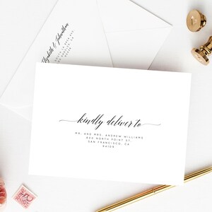 Wedding Envelope Template, Printable Address Envelope, DIY Wedding Address Envelope, Printable Envelope, Instant Download, Templett, W02