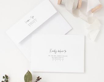 Wedding Envelope Template, Printable Address Envelope, DIY Wedding Address Envelope, Printable Envelope, Instant Download, Templett, W44