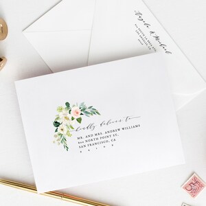 Wedding Envelope Template, Printable Address Envelope, DIY Wedding Address Envelope, Blush Printable Envelope, Galentine&#39;s, Templett, W29