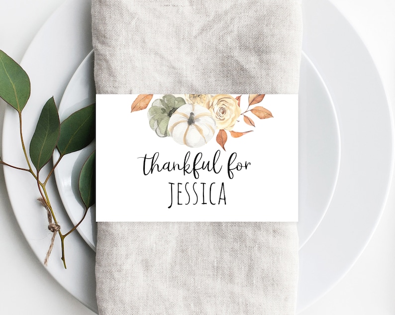 Thanksgiving Napkin Ring Template Printable Thanksgiving - Etsy