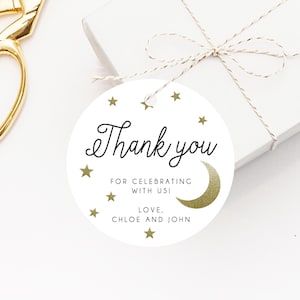 INSTANT DOWNLOAD Favor Tags, Thank You Tag, Twinkle Twinkle Little Star Favor Tag, Gift Tag, Baby Shower Favor Tag Printable, Templett, B07