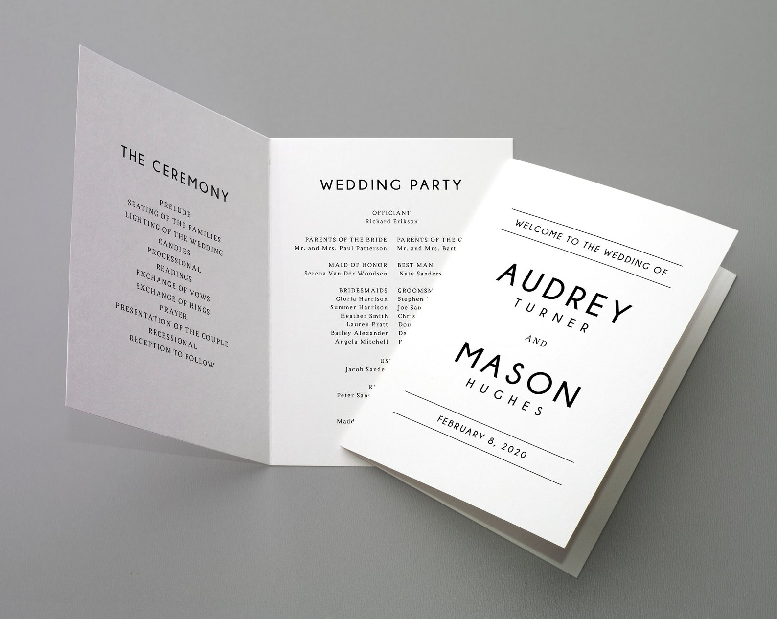 Bifold Wedding Program Template Printable Folded Wedding Etsy Bifold Wedding Program Template Printable Folded Wedding Etsy