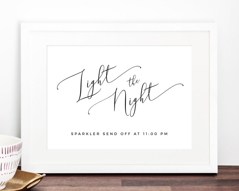 Sparkler Sign Template Sparkler Send Off Printable Wedding ...